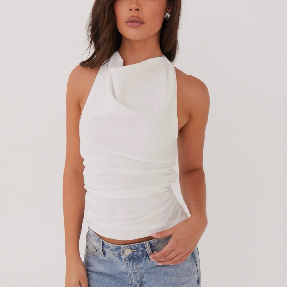 Peppermayo White Halter Top